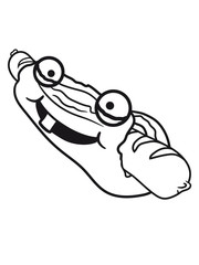 gesicht lustig niedlich süß comic cartoon clipart wurst würstchen brötchen hot dog fleisch fast food lecker essen hunger snack