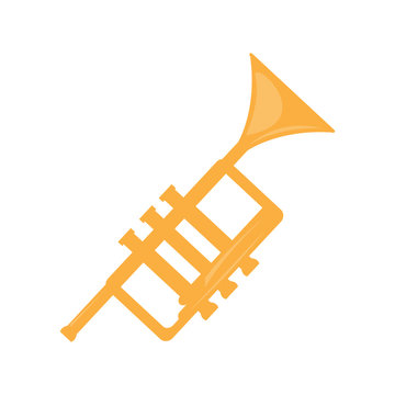 Isolated trumpet icon. Musical instrument