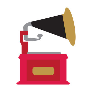 Isolated phonograph icon