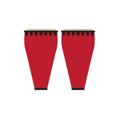 Pair of conga drums. Musical instrument