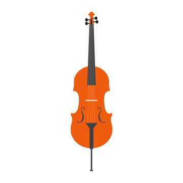 Isolated cello icon. Musical instrument