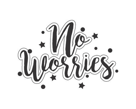 No Worries Alphabet Typography Font Text Image Vector Icon 2