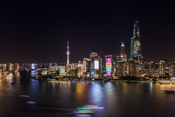 Obraz premium Shanghai skyline and cityscape at night