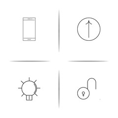 Web And Text simple linear icon set.Simple outline icons