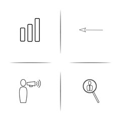 Web And Text simple linear icon set.Simple outline icons