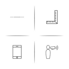 Web And Text simple linear icon set.Simple outline icons