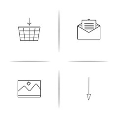 Web And Text simple linear icon set.Simple outline icons