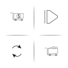 Interface simple linear icon set.Simple outline icons
