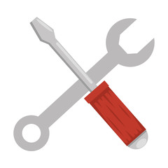 wrench key and screwdriver
