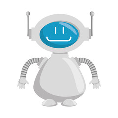 technological robot character icon