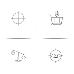 Banking, Finance And Money simple linear icon set.Simple outline icons