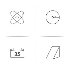 Education And Science simple linear icon set.Simple outline icons