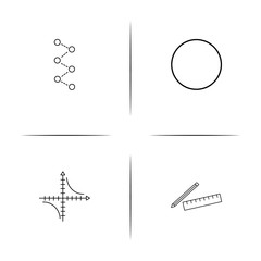 Education And Science simple linear icon set.Simple outline icons