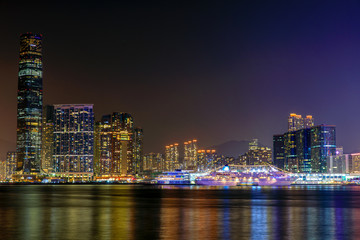 Fototapeta premium Night view in Hong Kong