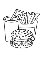 gericht cheeseburger hamburger pommes frittes getränk trinken limonade cola süß durst fast food lecker essen hunger snack