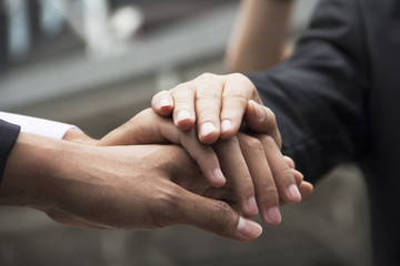 Join hands business concept.