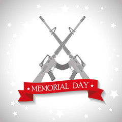 memorial day card with rifle war