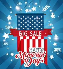 big sale commercial label for memorial day