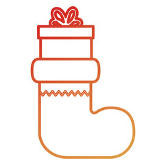 christmas boot with gift decorative