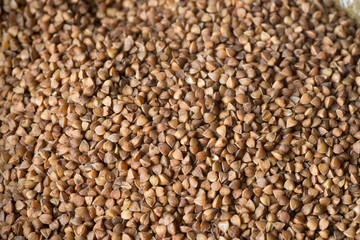 raw buckwheat groats macro