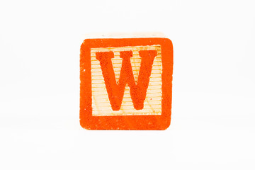 W Alphabet Block