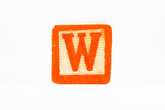W Alphabet Block