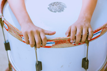 Primary Students.practice the marching band.