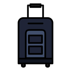 suitcase travel isolated icon