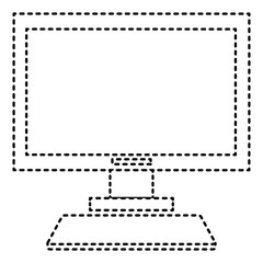desktop computer isolated icon