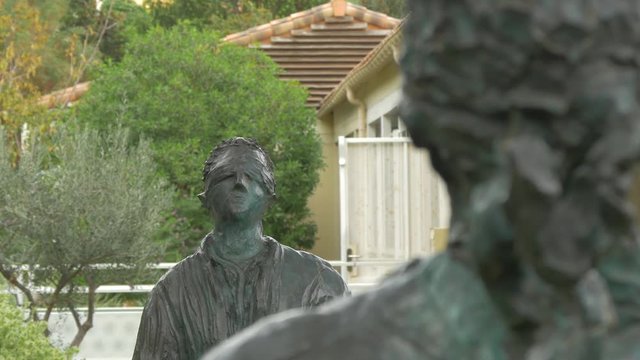 Blindfolded man, Stock Video