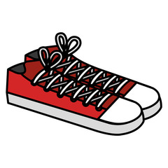 shoes young style icon vector illustration design