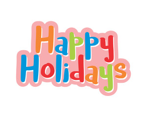 happy holidays typography typographic creative writing text image 3