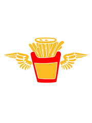 cool engel himmel tot heilig flügel fliegen pommes frites fast food lecker essen hunger snack