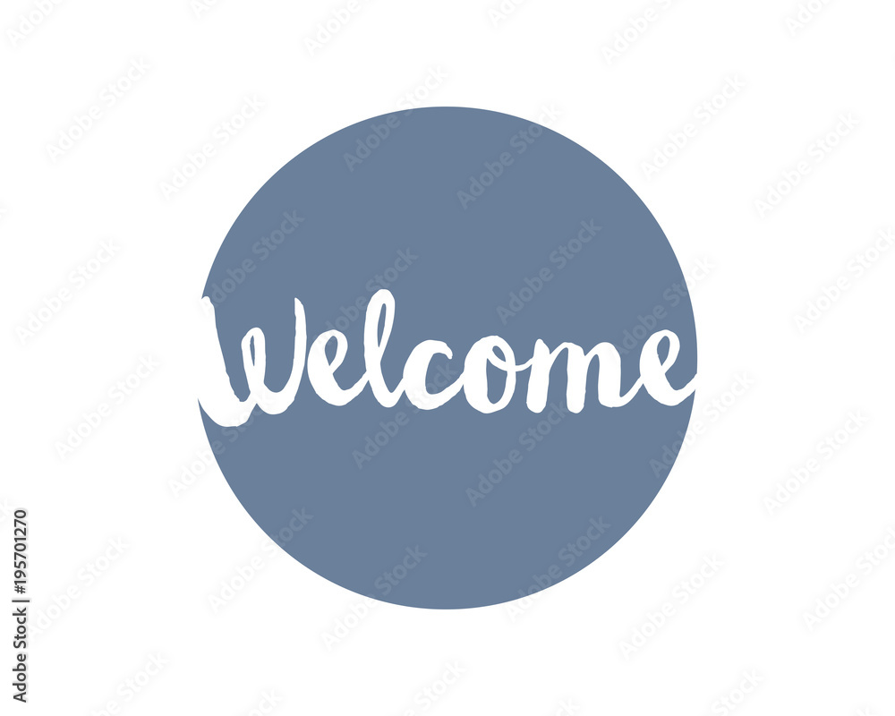 Poster welcome icon circle alphabet typography font text image vector icon 1