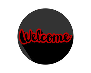 welcome circle alphabet typography font text image vector icon 3