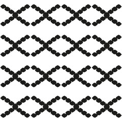 Black and White Seamless Ethnic Pattern