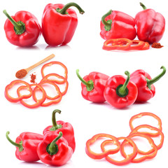 Red pepper on a white background