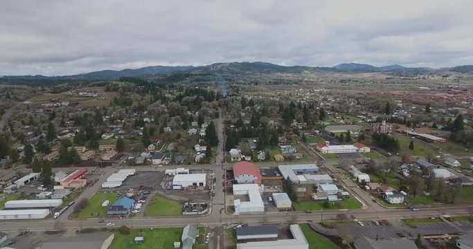 Philomath Oregon flying East over Mary's River Park