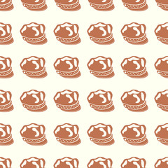 Headdresses for women vector illustration on a seamless pattern background