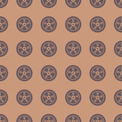 Car wheel vector illustration on a seamless pattern background