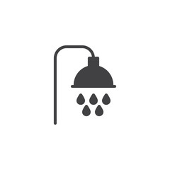 Shower vector icon. filled flat sign for mobile concept and web design. Showerheads simple solid icon. Symbol, logo illustration. Pixel perfect vector graphics