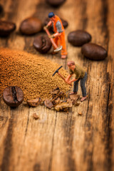 Figures working on coffee