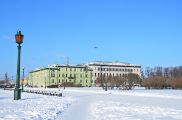 Санкт-Петербург, Марсово поле зимой в ясный день