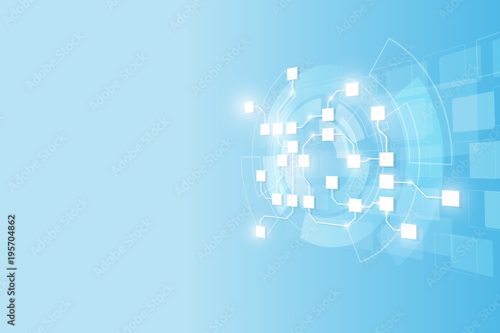 Poster abstract circuit networking blockchain concept background
