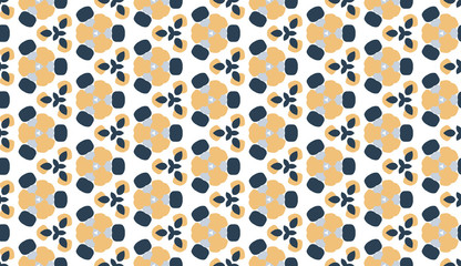 Retro geometric pattern in repeat. Fabric print. Seamless background, mosaic ornament, vintage style.
