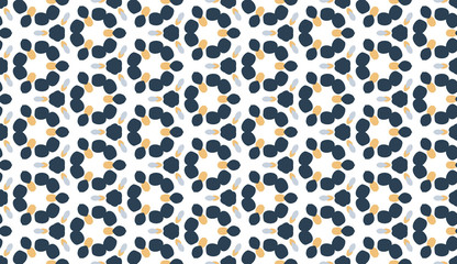 Retro geometric pattern in repeat. Fabric print. Seamless background, mosaic ornament, vintage style.
