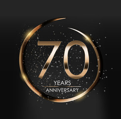 Template Logo 70 Years Anniversary Vector Illustration