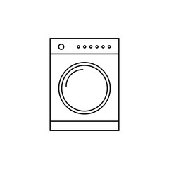  Washer vector icon. Washing machine outline icon.