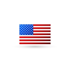 American flag logo vector