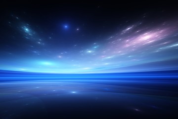 Cosmic reflections, abstract fractal image with a space theme 